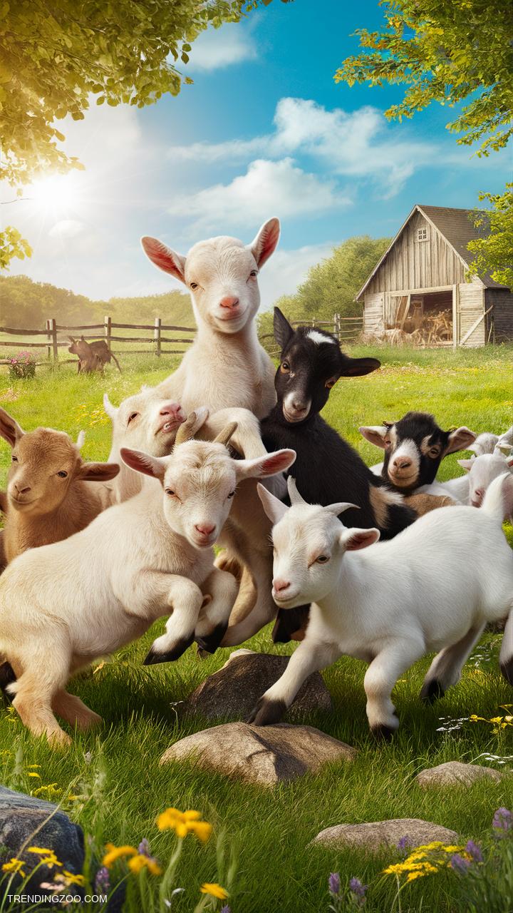 cute baby goats Photo shoots with playful baby goats