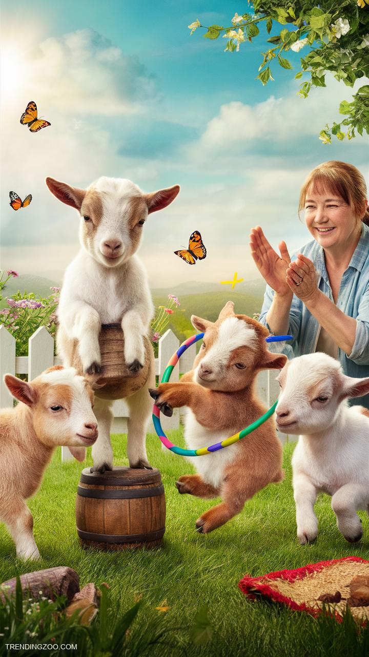 cute baby goats Teach goats tricks for entertainment value