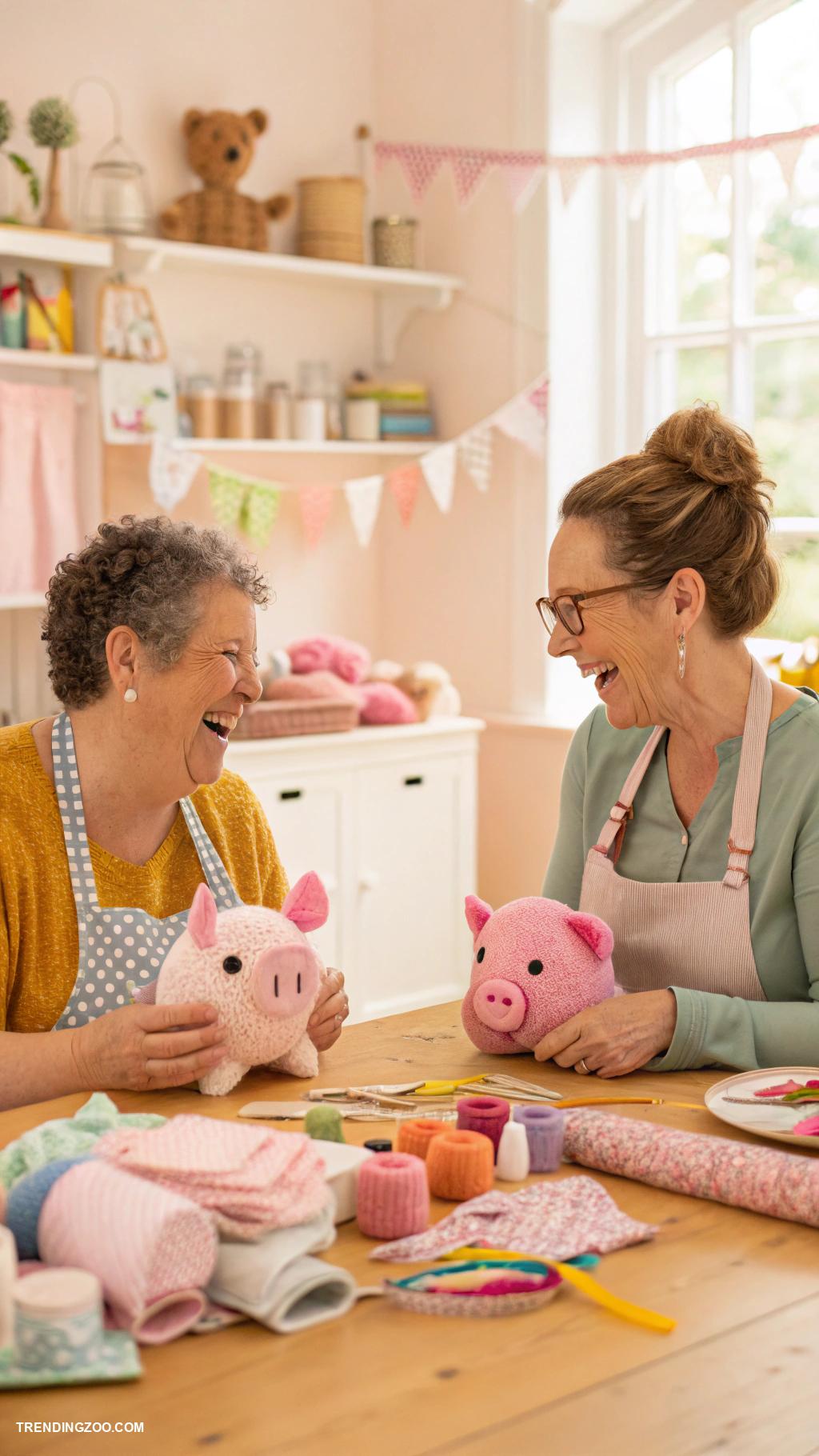 cute baby pigs DIY piglet toy making workshop
