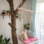 diy cat tree Tree branch with hammock and perches