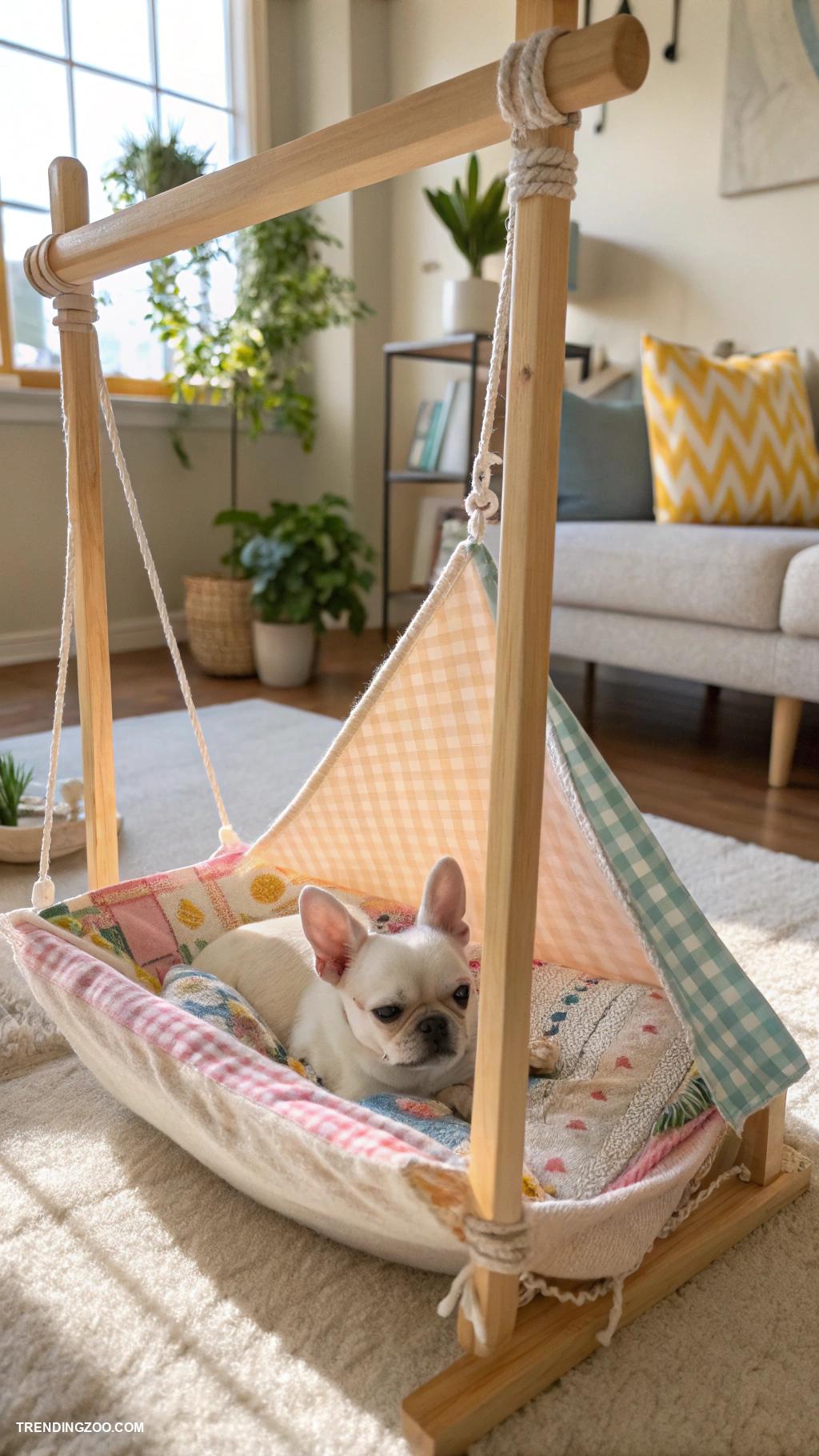 diy dog beds DIY hammock style bed for small dogs