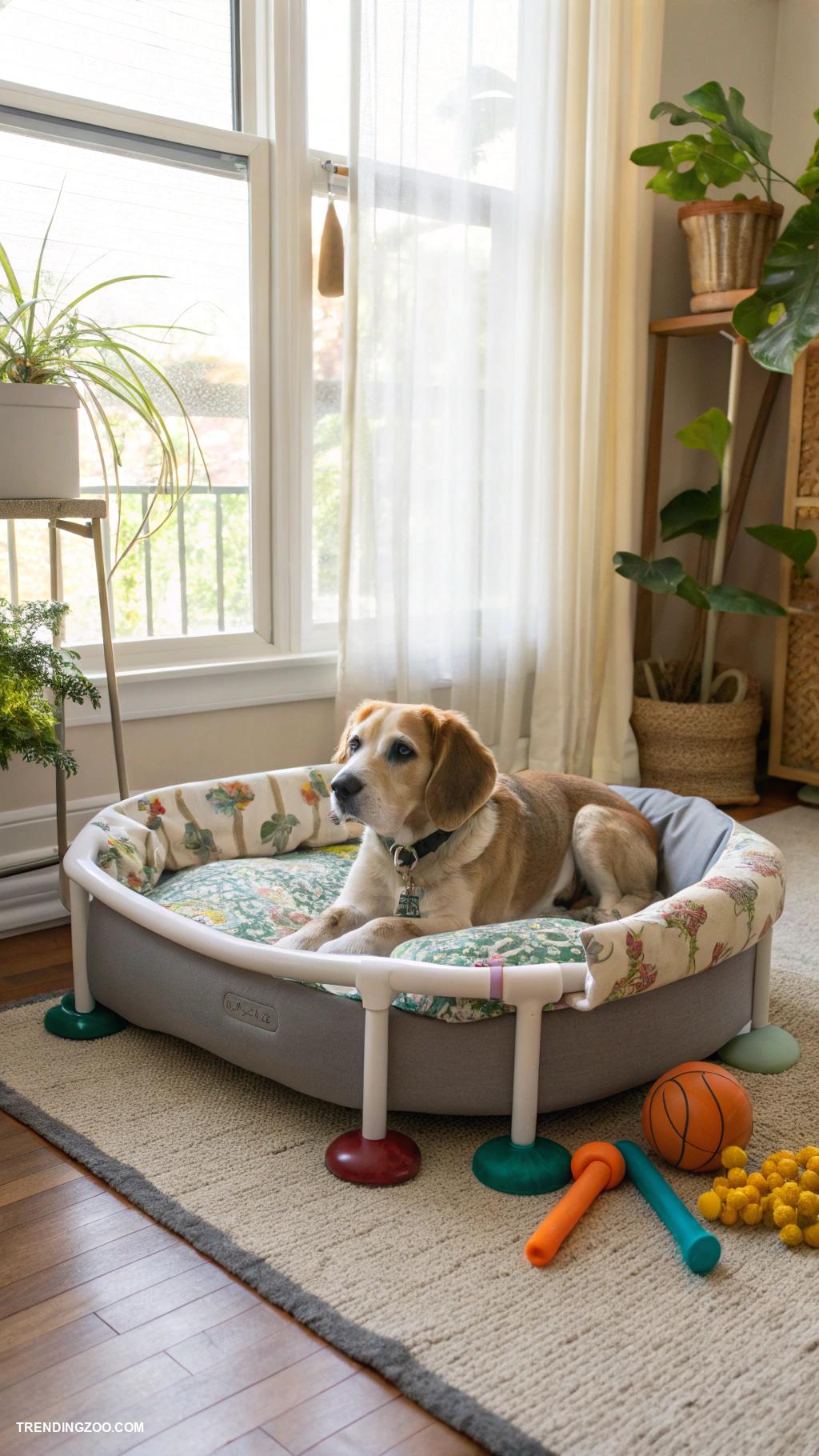 diy dog beds PVC pipe elevated dog bed