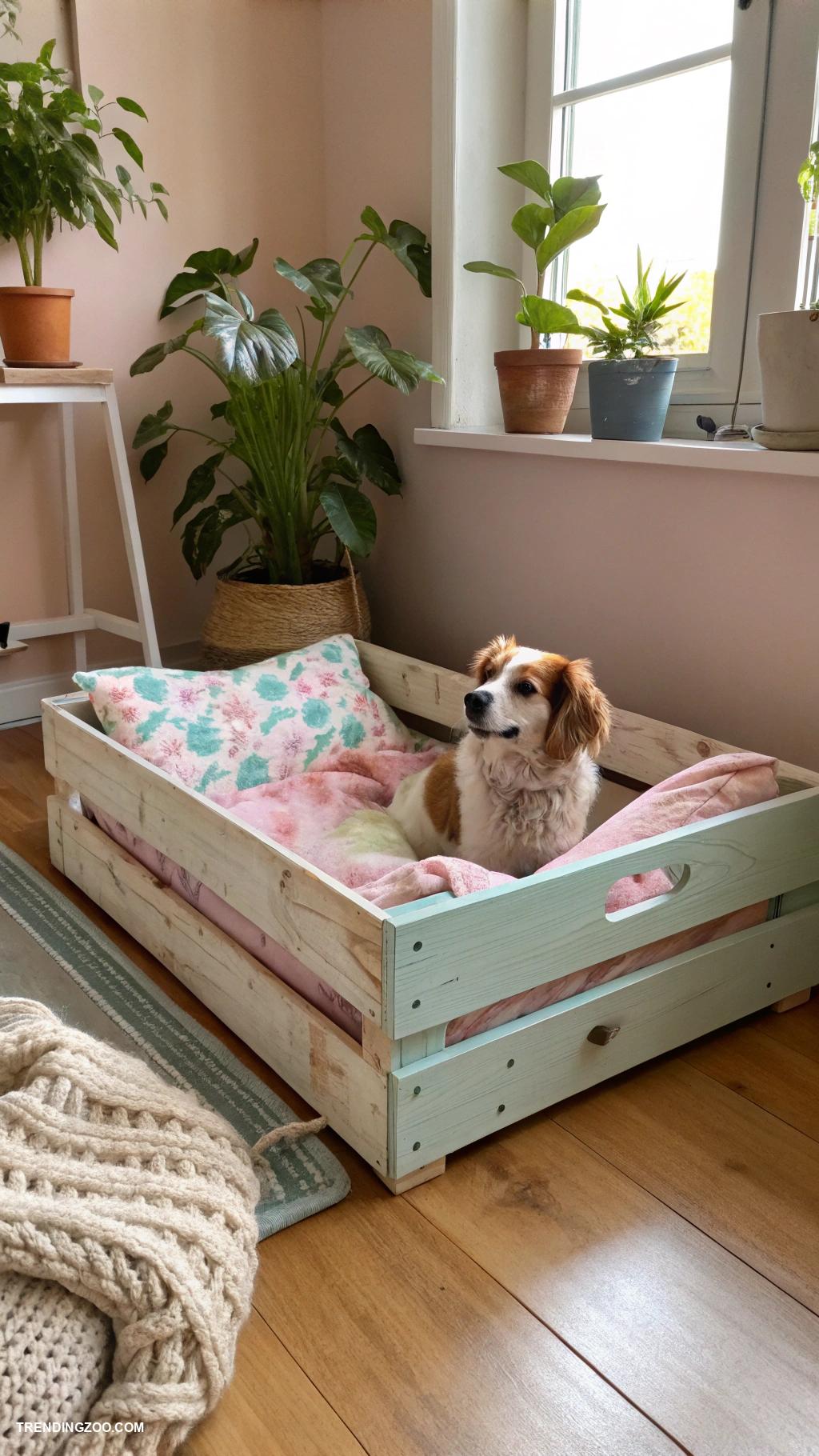 diy dog beds Recycled wooden pallet dog bed