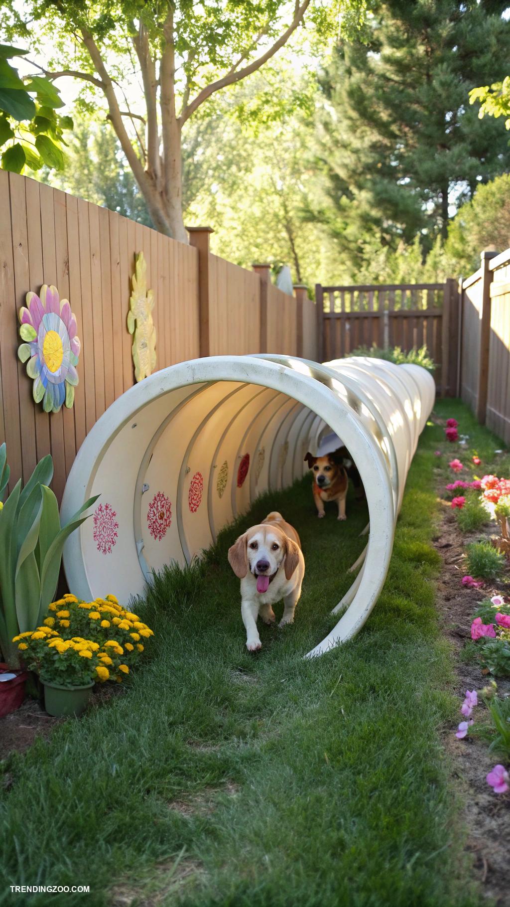 diy dog run cheap Build a tunnel with PVC pipes