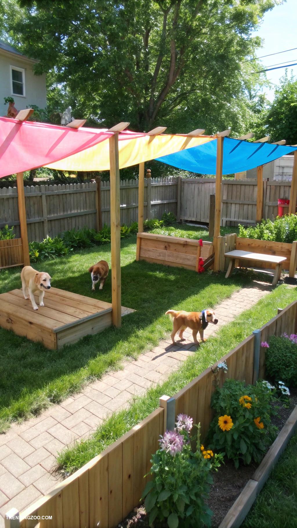 diy dog run cheap Make a shaded area with tarps
