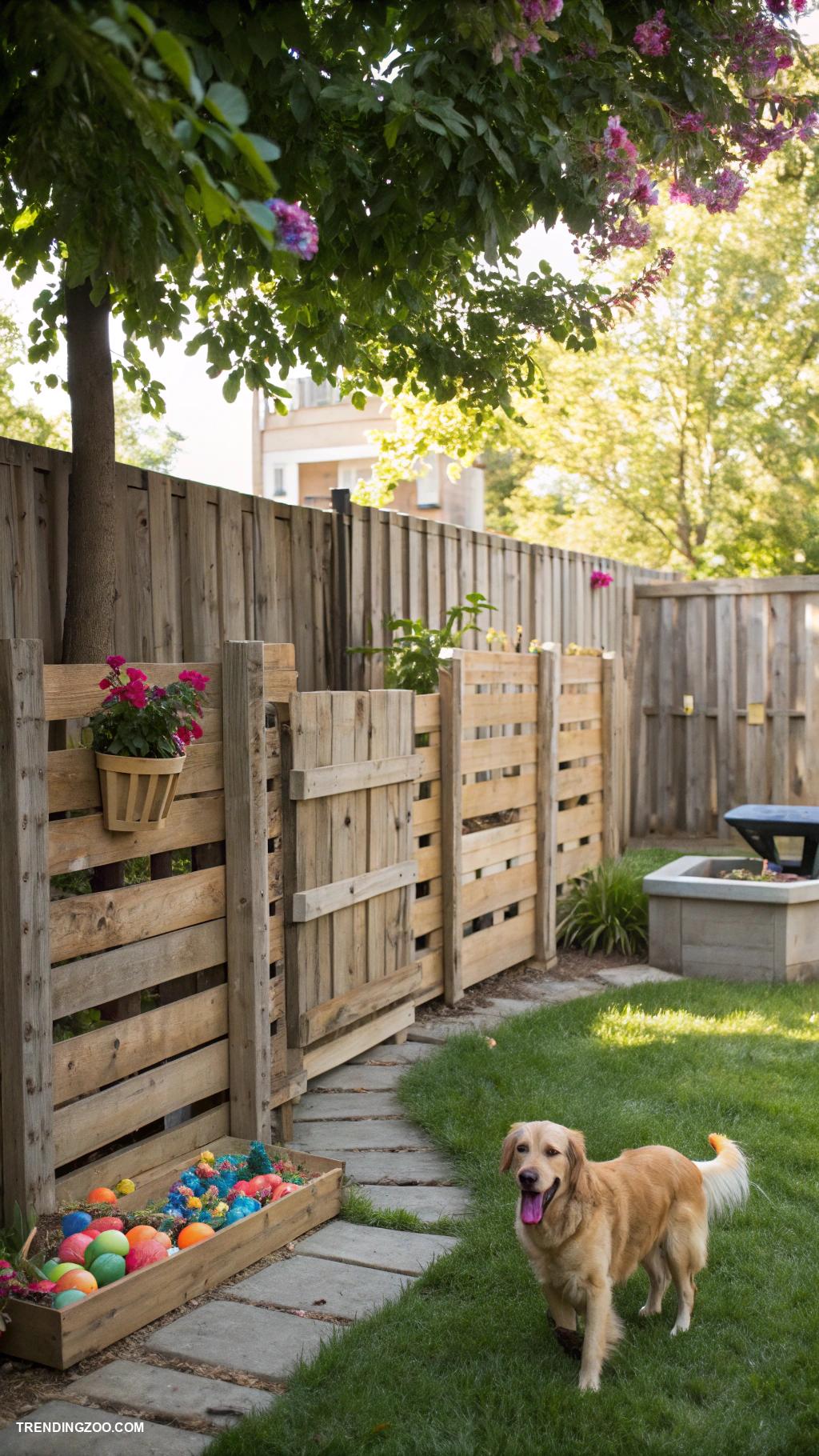 diy dog run cheap Repurpose old pallets for fencing