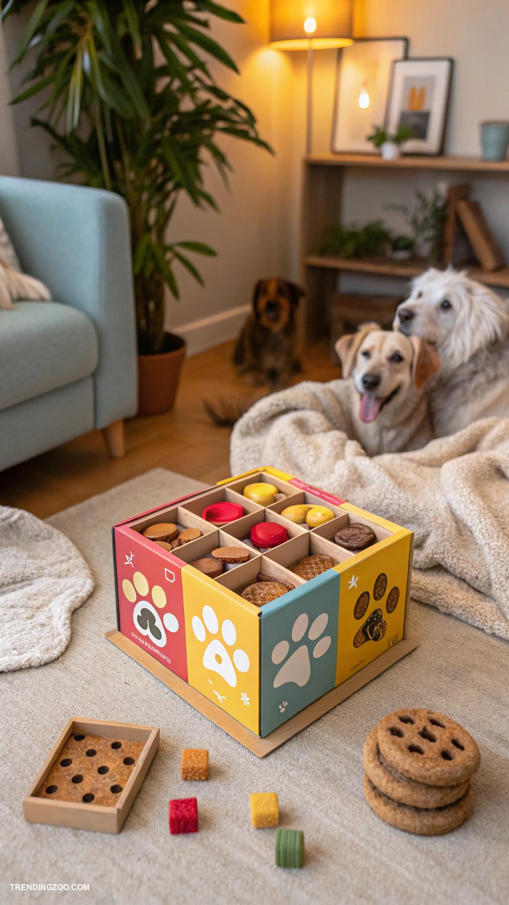 diy dog toys Cardboard box puzzle for treats