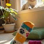 diy dog toys Socks stuffed with crinkly plastic