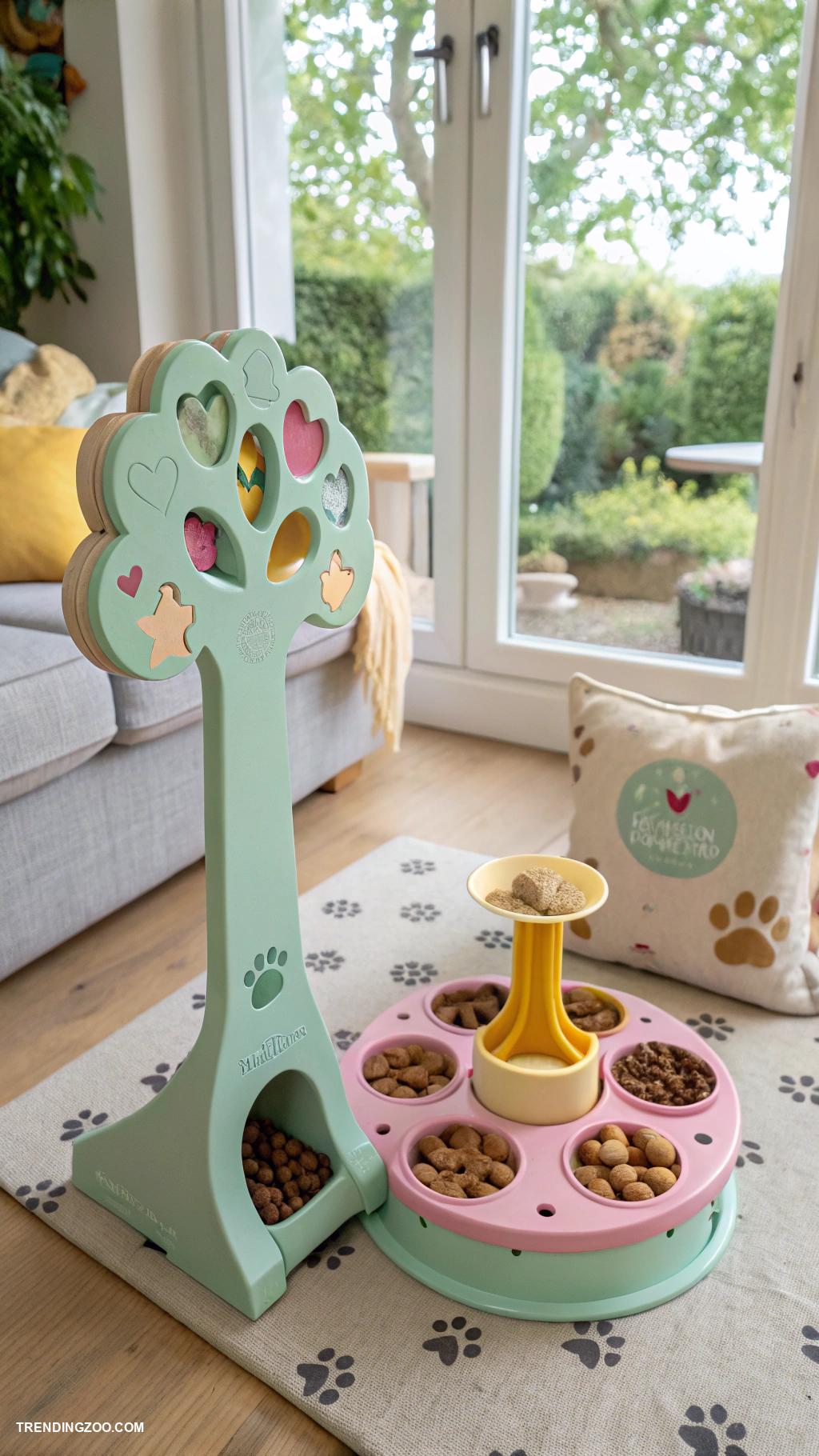 diy pet accessories Interactive treat dispensing puzzle toys