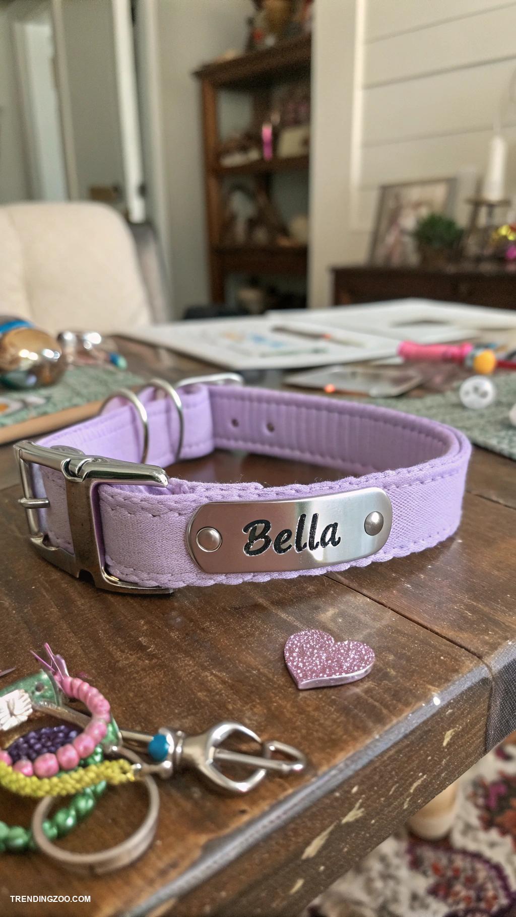 diy pet accessories Personalized pet collars with engraved tags