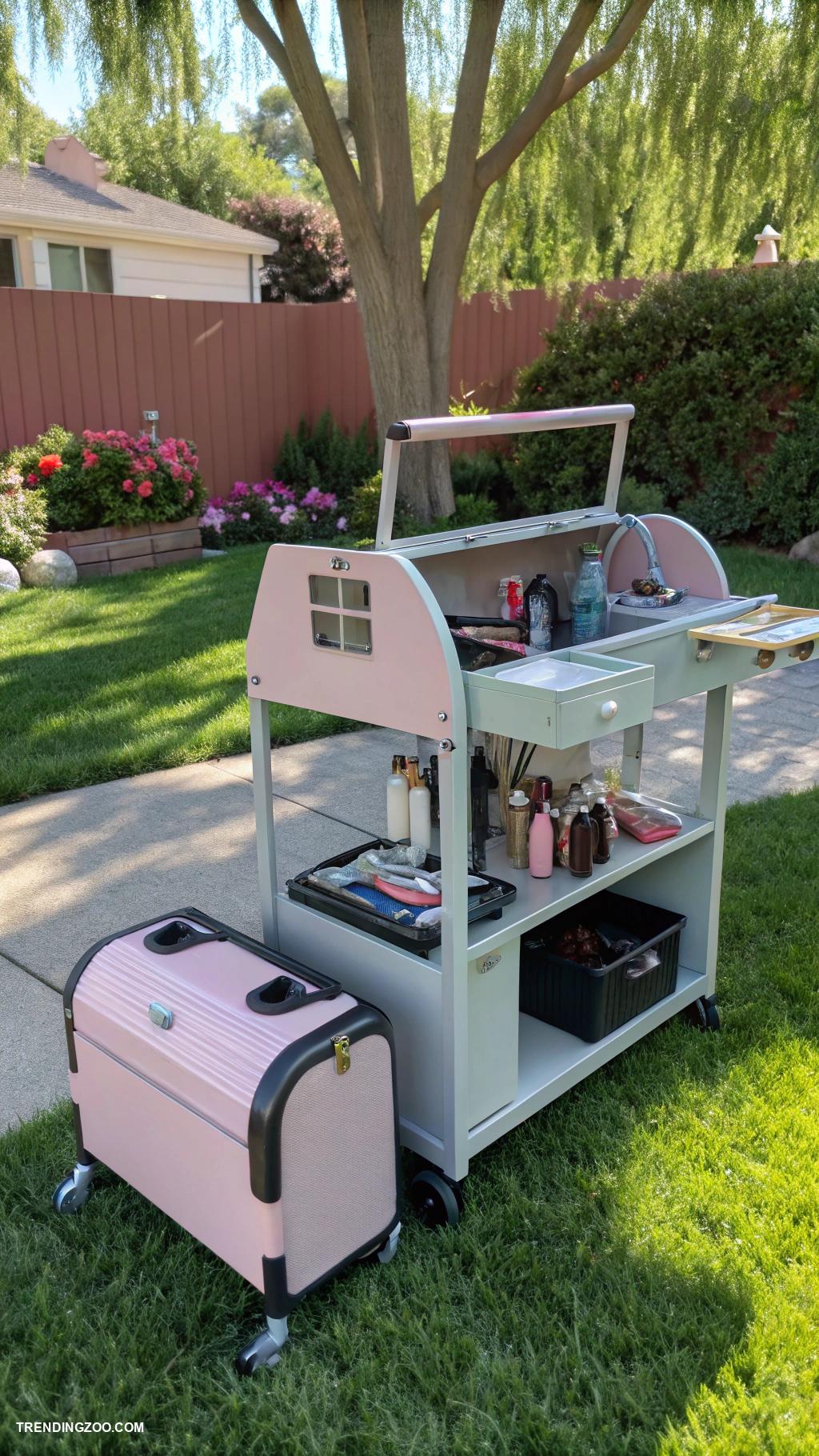 diy pet accessories Portable pet grooming stations on wheels