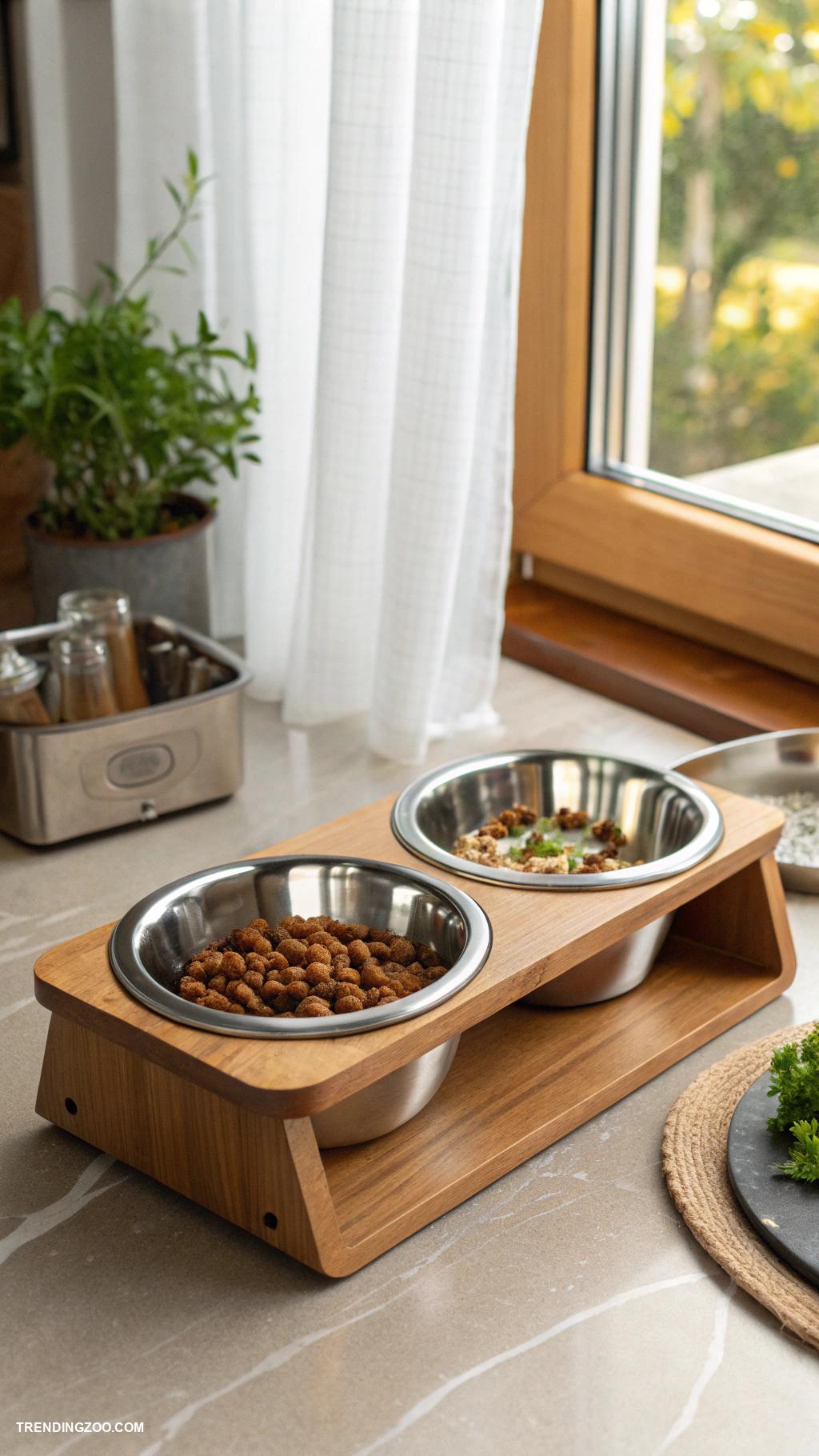 dog feeding station ideas Magnetic bowl set for easy cleanup