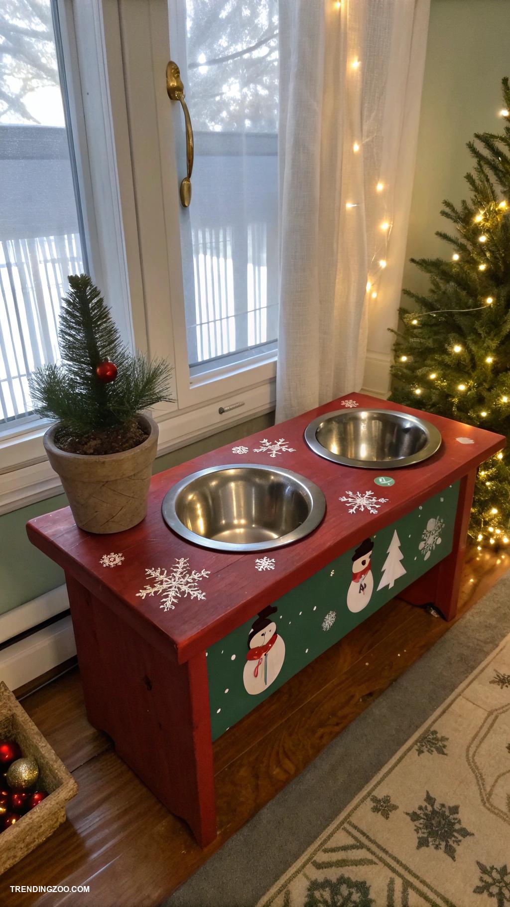 dog feeding station ideas Themed feeding station for holidays or seasons