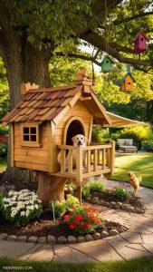 10 Insanely Cool Dog House Ideas for a Happy and Healthy Pet - Handmade Dog House Ideas Rustic Backyard