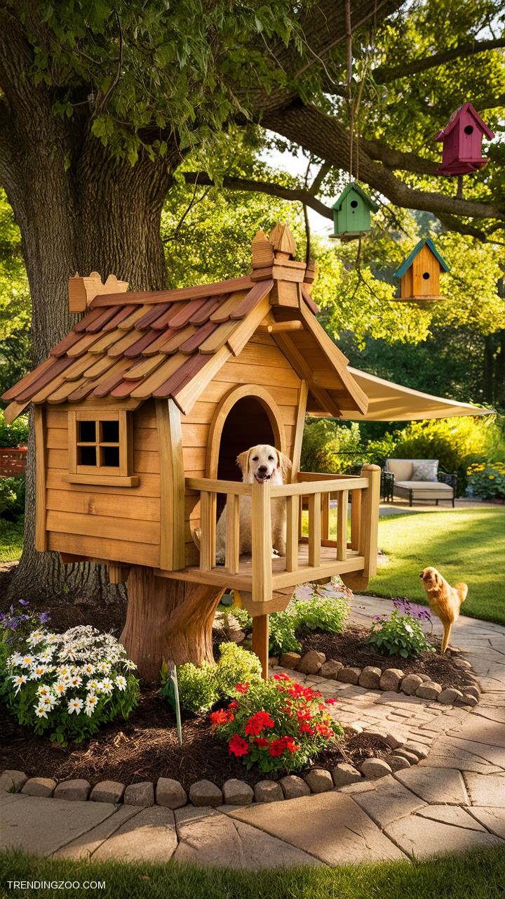 dog house ideas Treehouse style dog house in your backyard