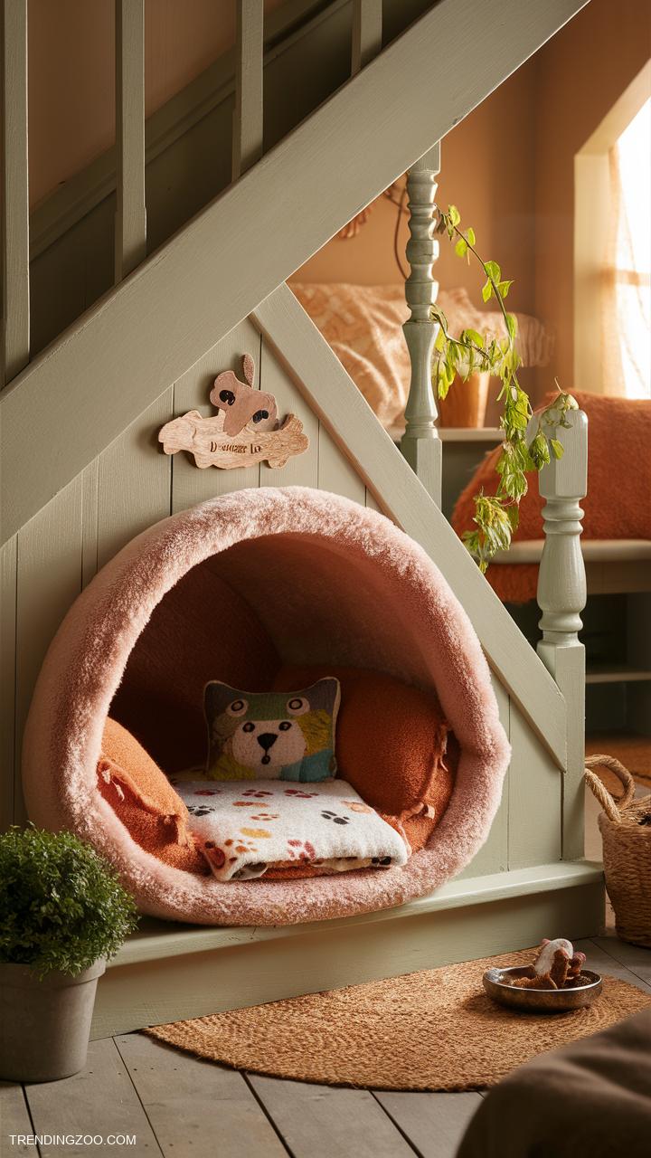 dog house ideas Under stairs cozy nook for small dogs