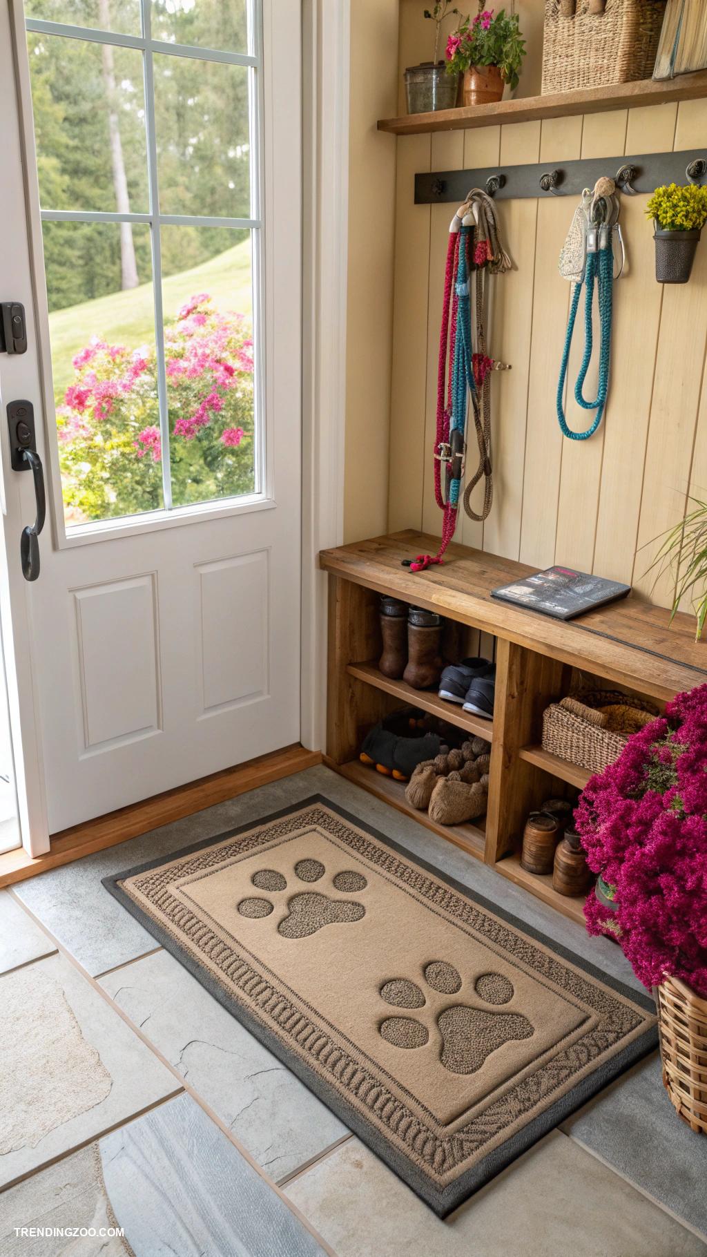 dog mud room ideas Weatherproof mat for mess free entry