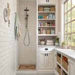 dog shower in laundry room Built in shower with paw style faucet