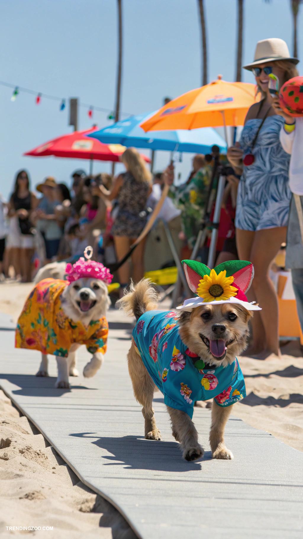 dogs at the beach Beach themed dog costume parade