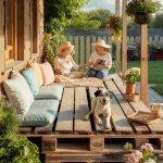 pallet dog house ideas Pallet porch with resting area