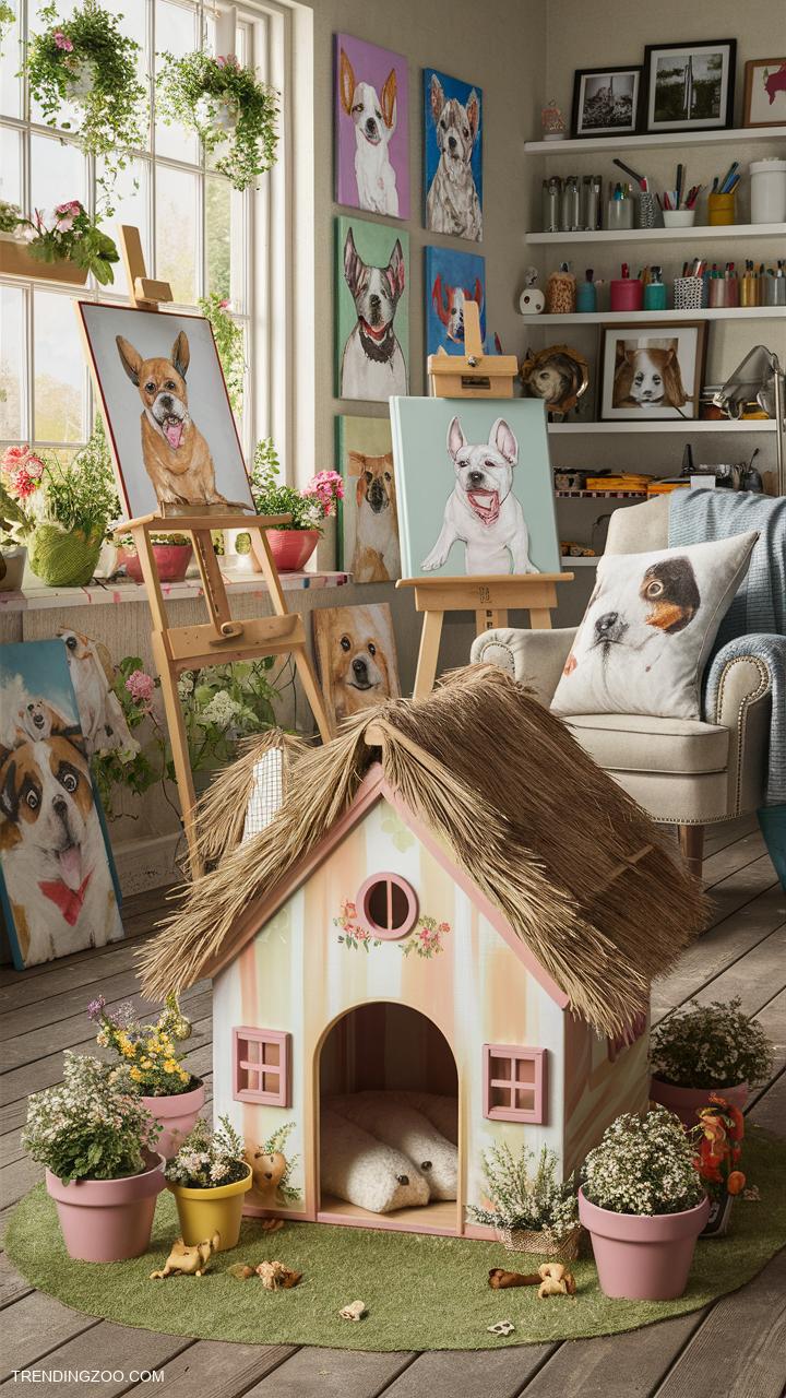 pallet dog house ideas Transform into a doggy art studio