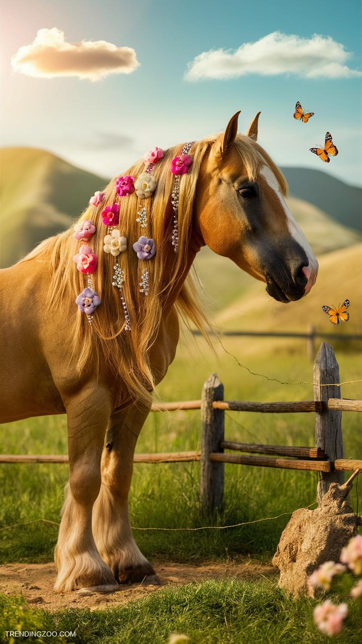 palomino horse DIY stylish palomino horse mane accessories