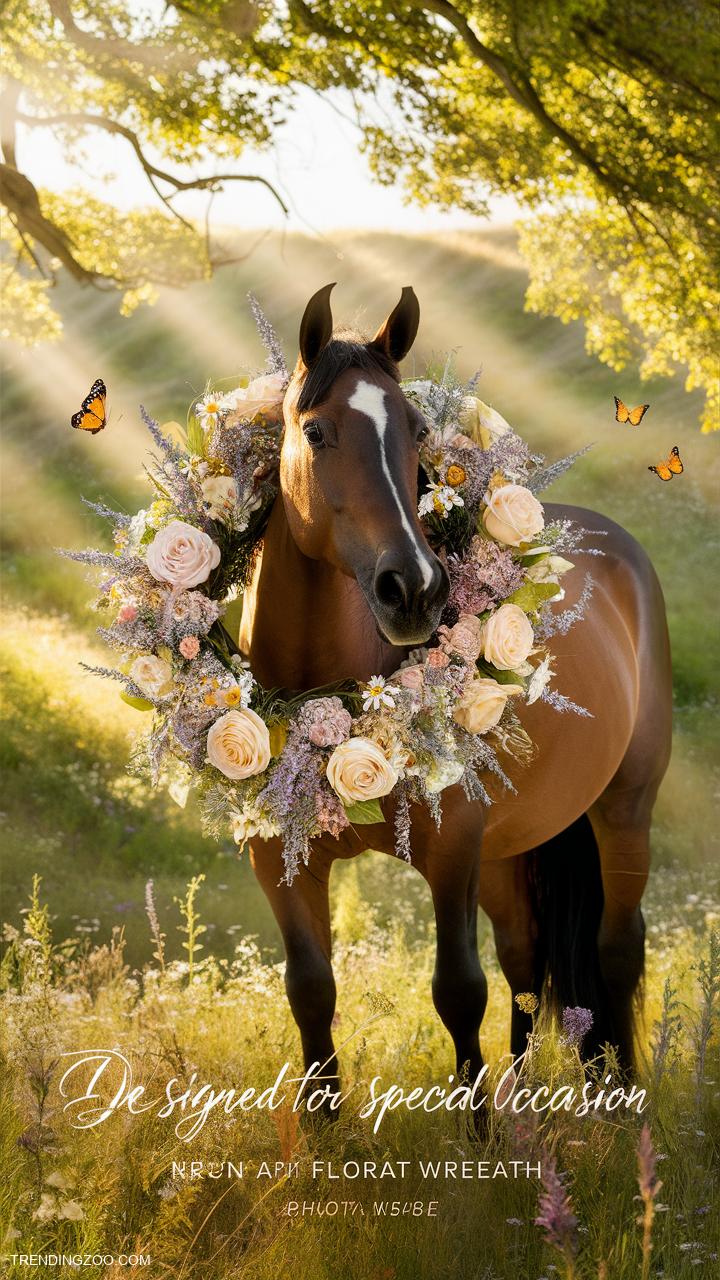 pretty horses Floral wreaths for special occasions