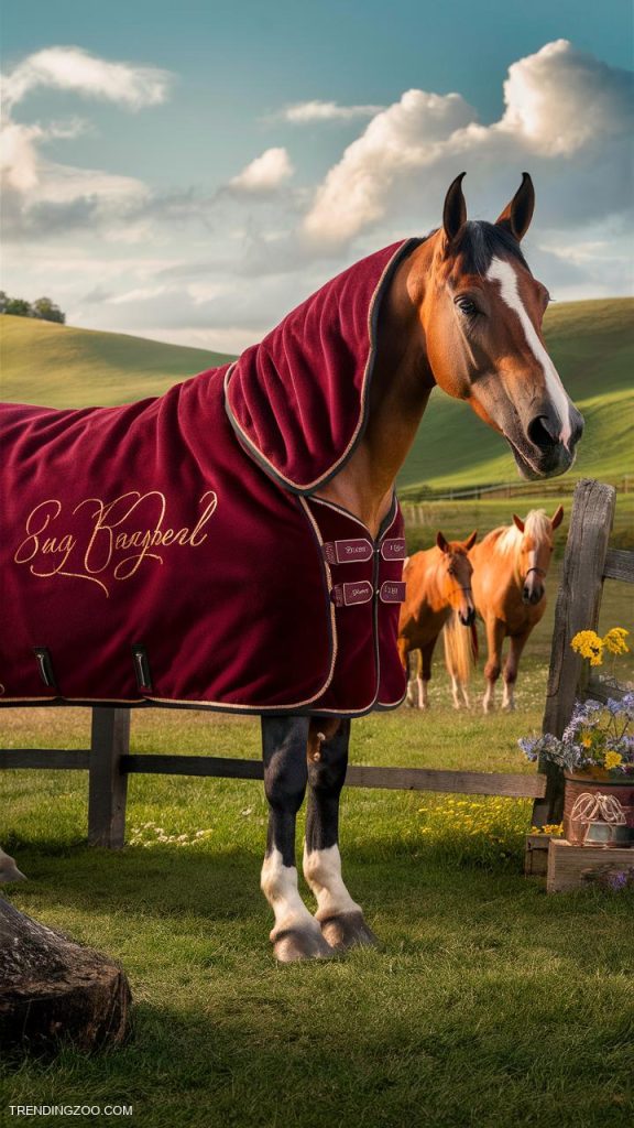 pretty horses Luxury horse blankets with personalized embroidery