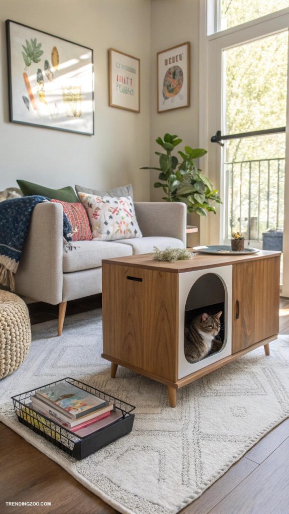 where to put the cat litter box at home
