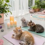 animals doing yoga Kittens curling into serene meditation circles