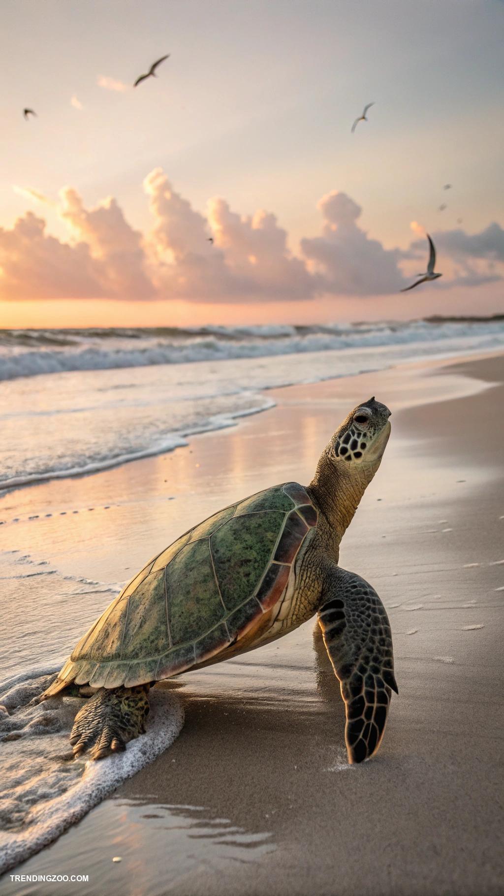 animals doing yoga Turtles slowly moving into a plank pose