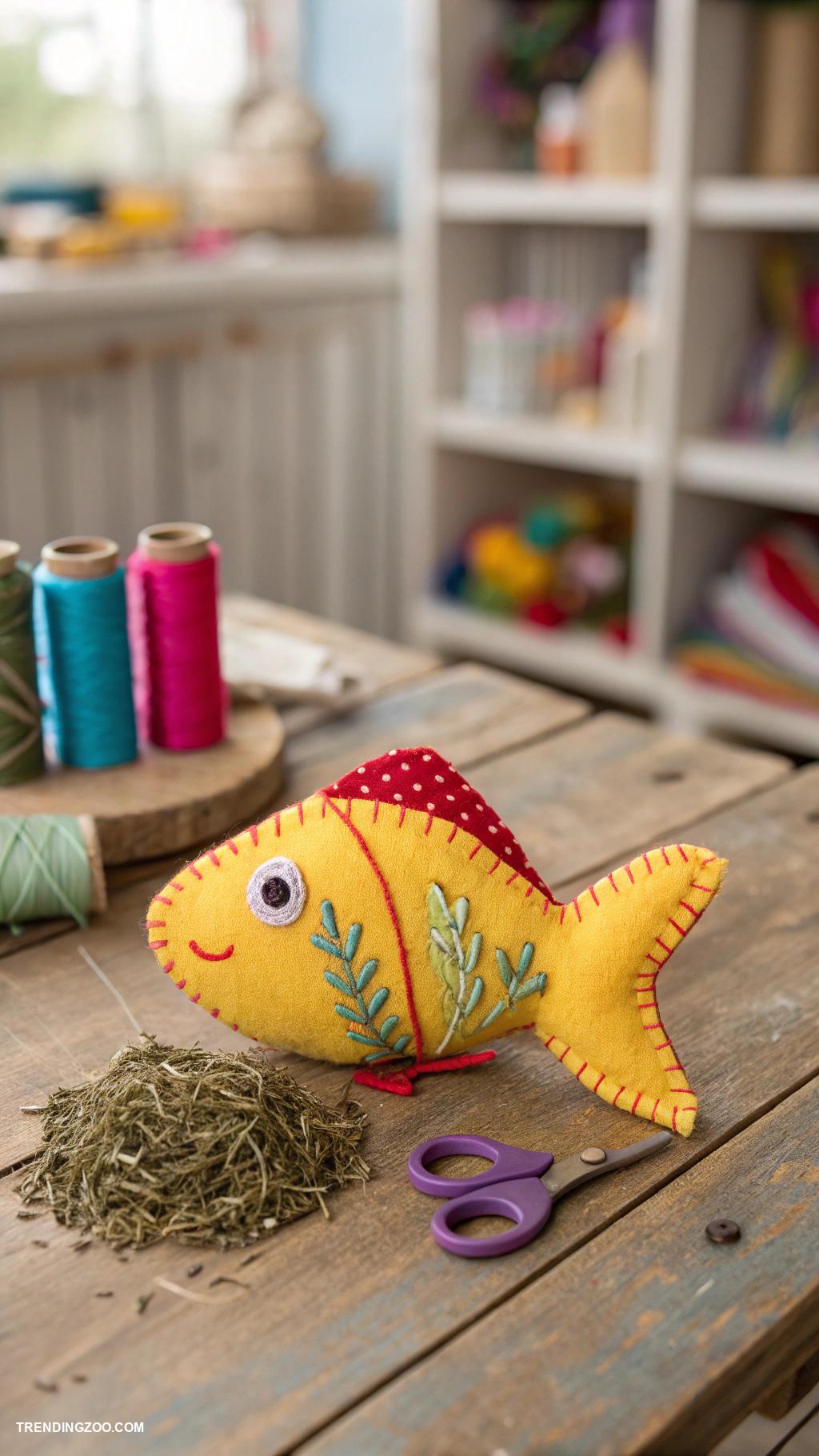 cat crafts DIY Catnip Toys with Recycled Fabric