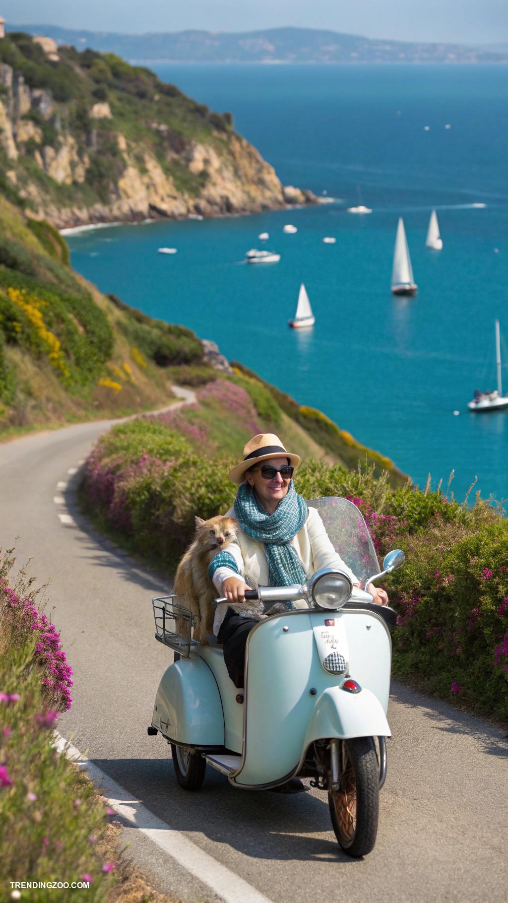 cats on vespas Cool cats on road trips with owners