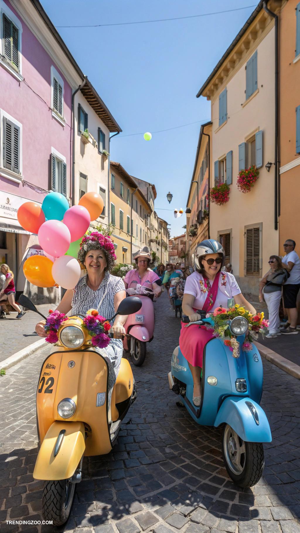 cats on vespas Vespa parades featuring playful kitty participants