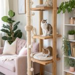 diy cat tower Hanging shelves for climbing and lounging