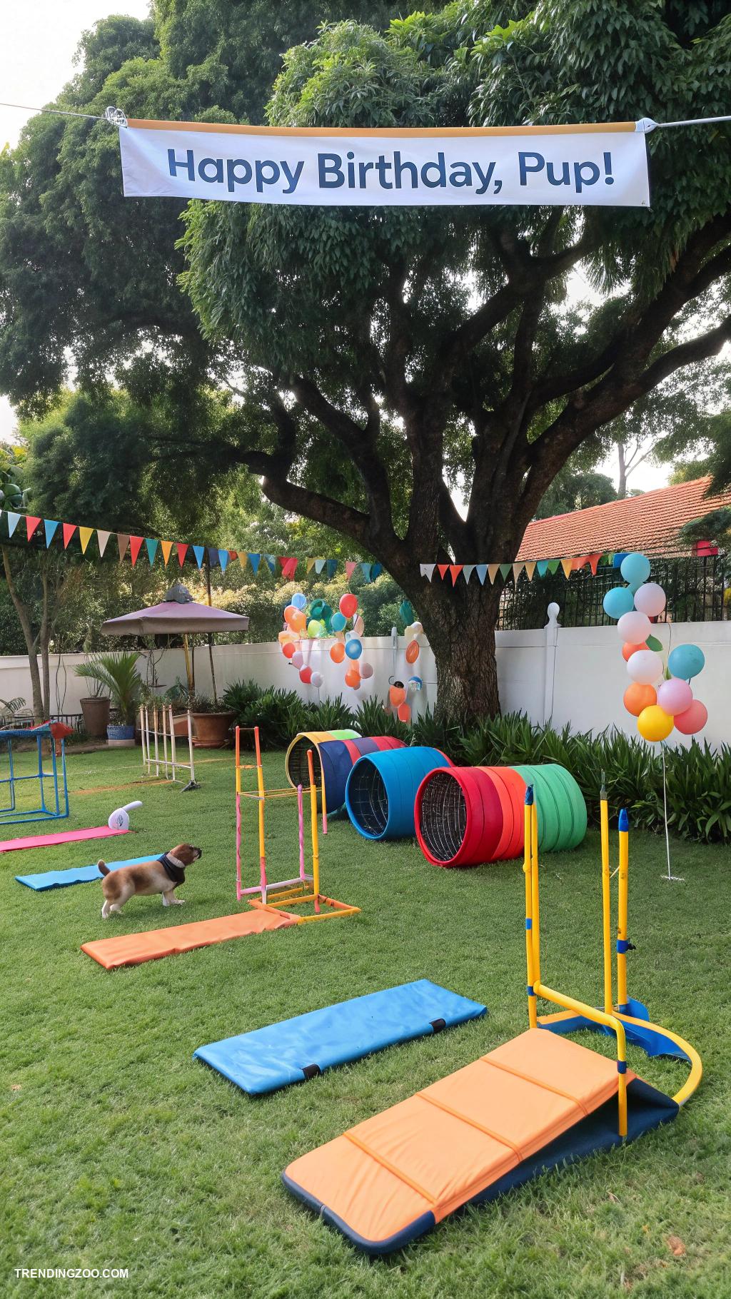 dog birthday party ideas Paw some outdoor obstacle course