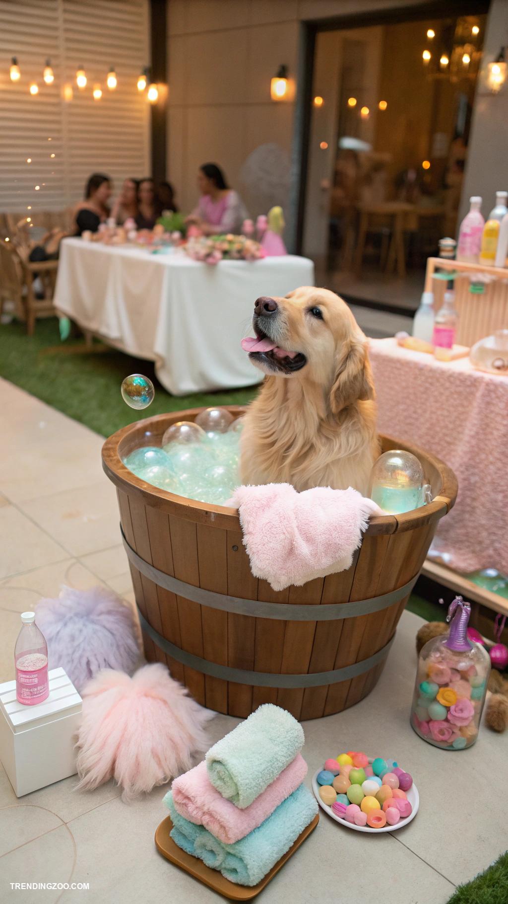 dog birthday party ideas Spa day pamper furry friends