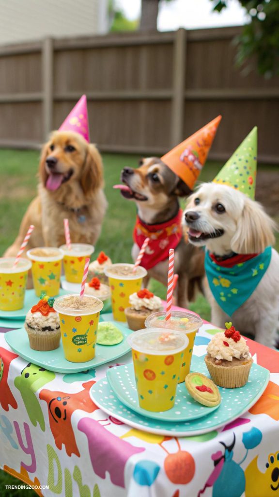dog birthday party ideas Yappy hour with dog friendly drinks