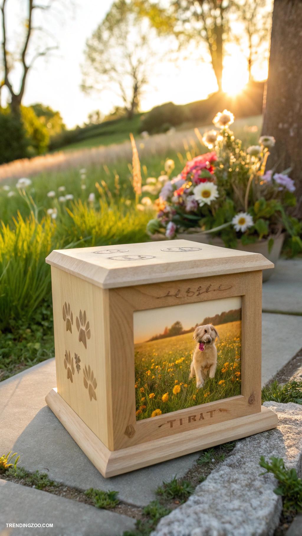 dog grave ideas Personalized memory urns with pictures