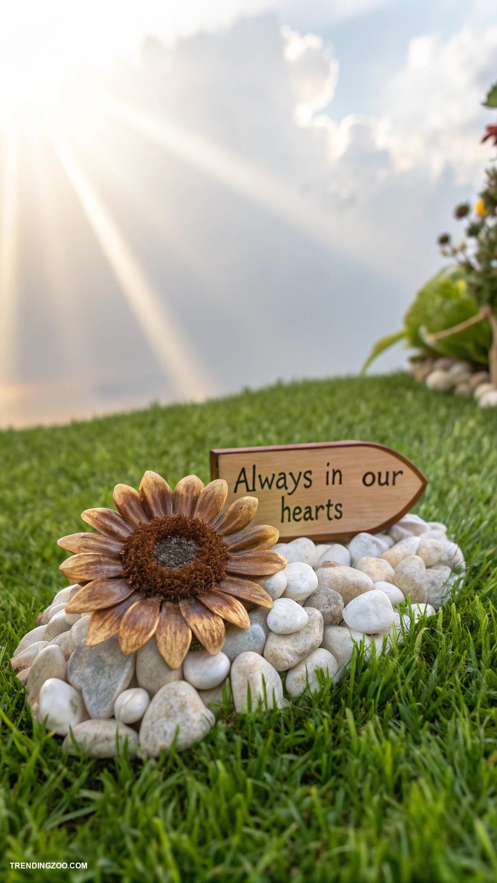 dog grave ideas Sunflower seed memorial to grow