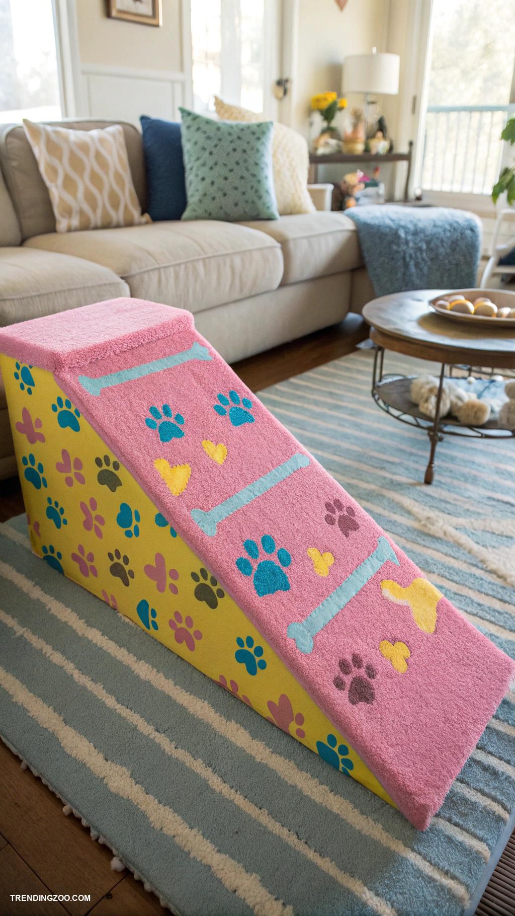 dog ramp designs Colorful foam ramp for small dogs