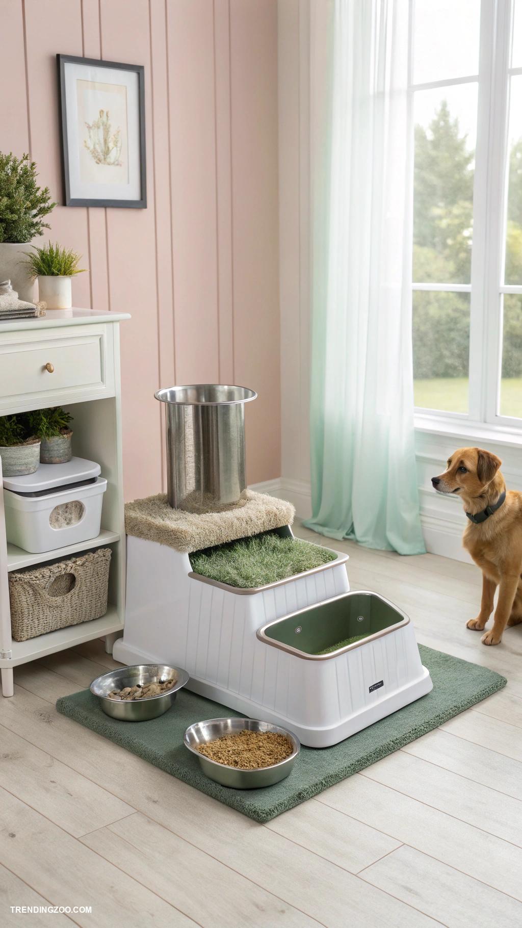indoor dog potty ideas Multi layered indoor dog bathroom design