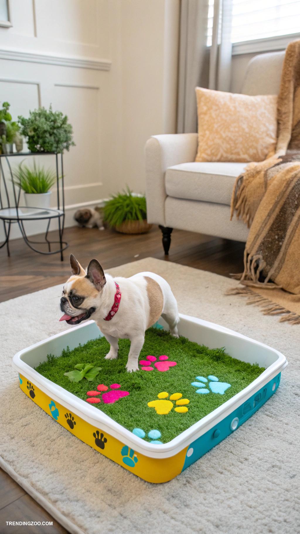 indoor dog potty ideas Repurposed shower tray dog potty