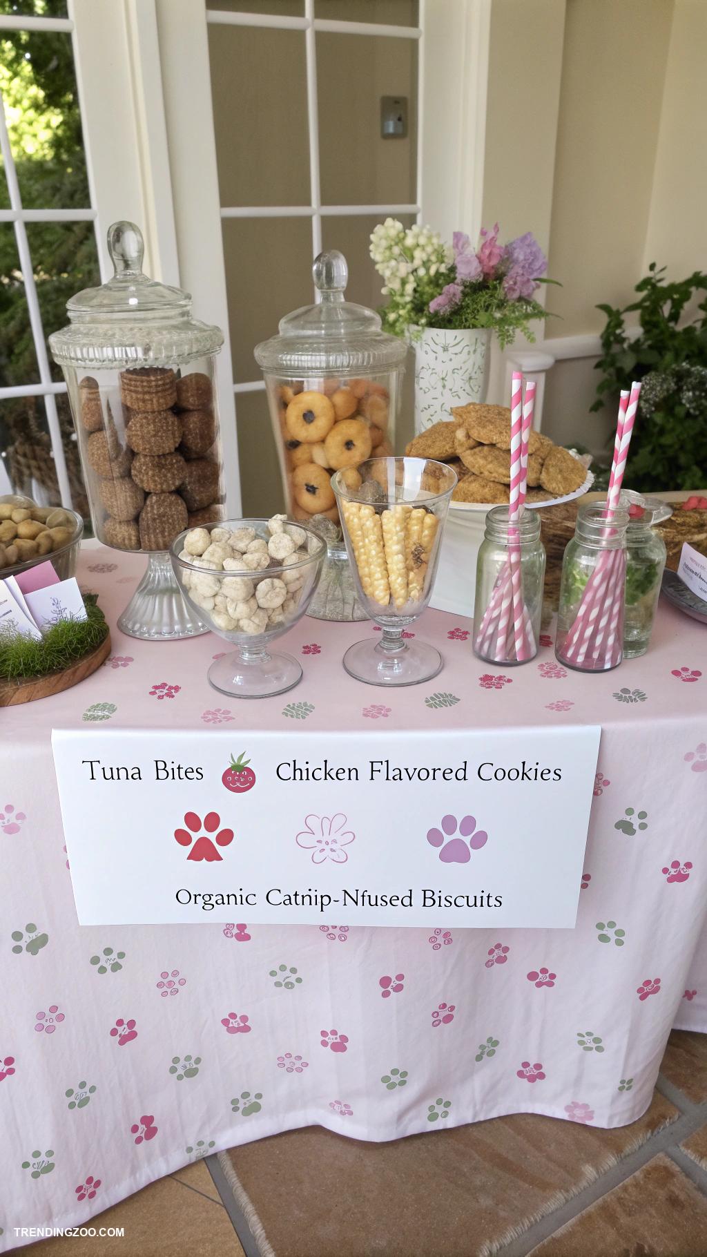 cat birthday party ideas Gourmet treat tasting bar