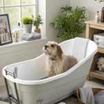 dog bathing station ideas Bathtub with built in non slip surface