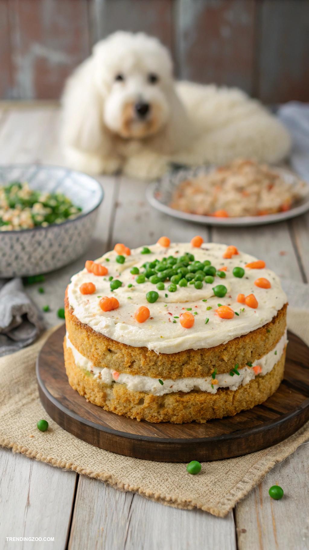 dog cake recipes Chicken and Rice Celebration Cake