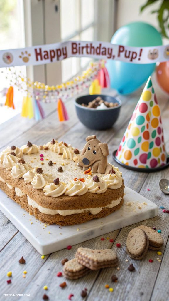 dog cake recipes Coconut Flour Puppy Birthday Cake