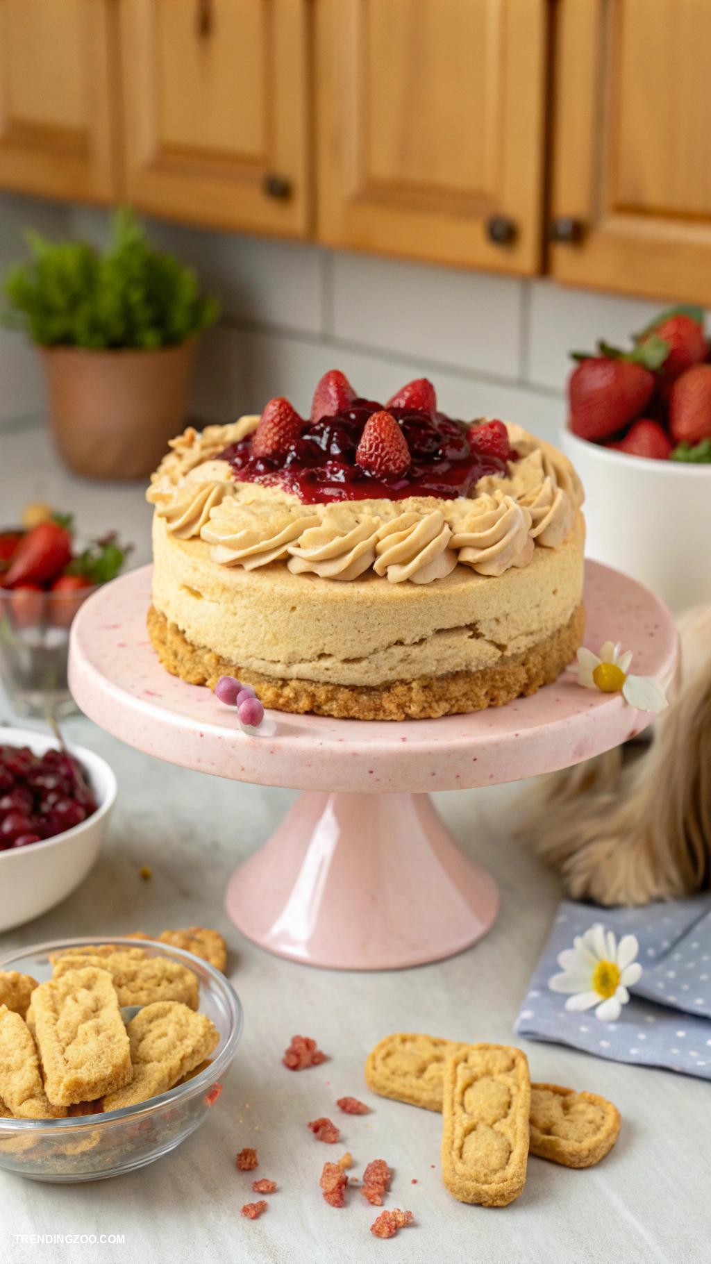 dog cake recipes Peanut Butter and Jelly Dog Cake