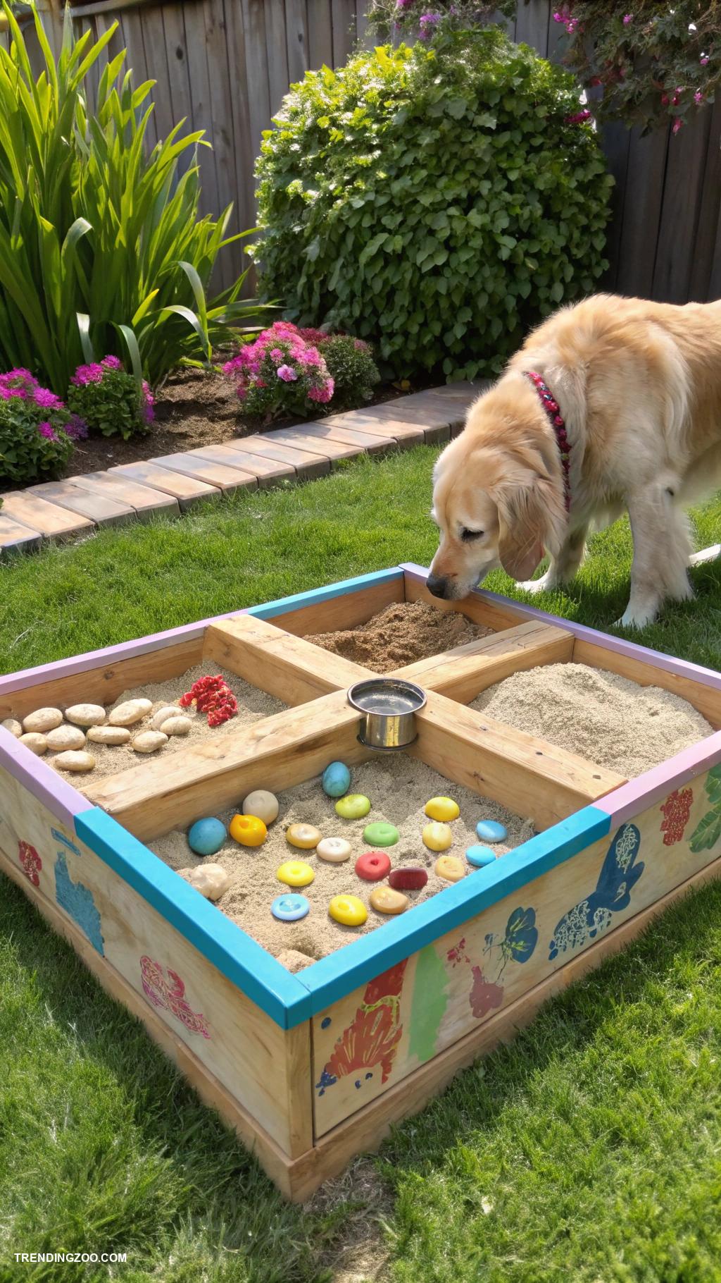 dog digging area Interactive digging puzzle with treats