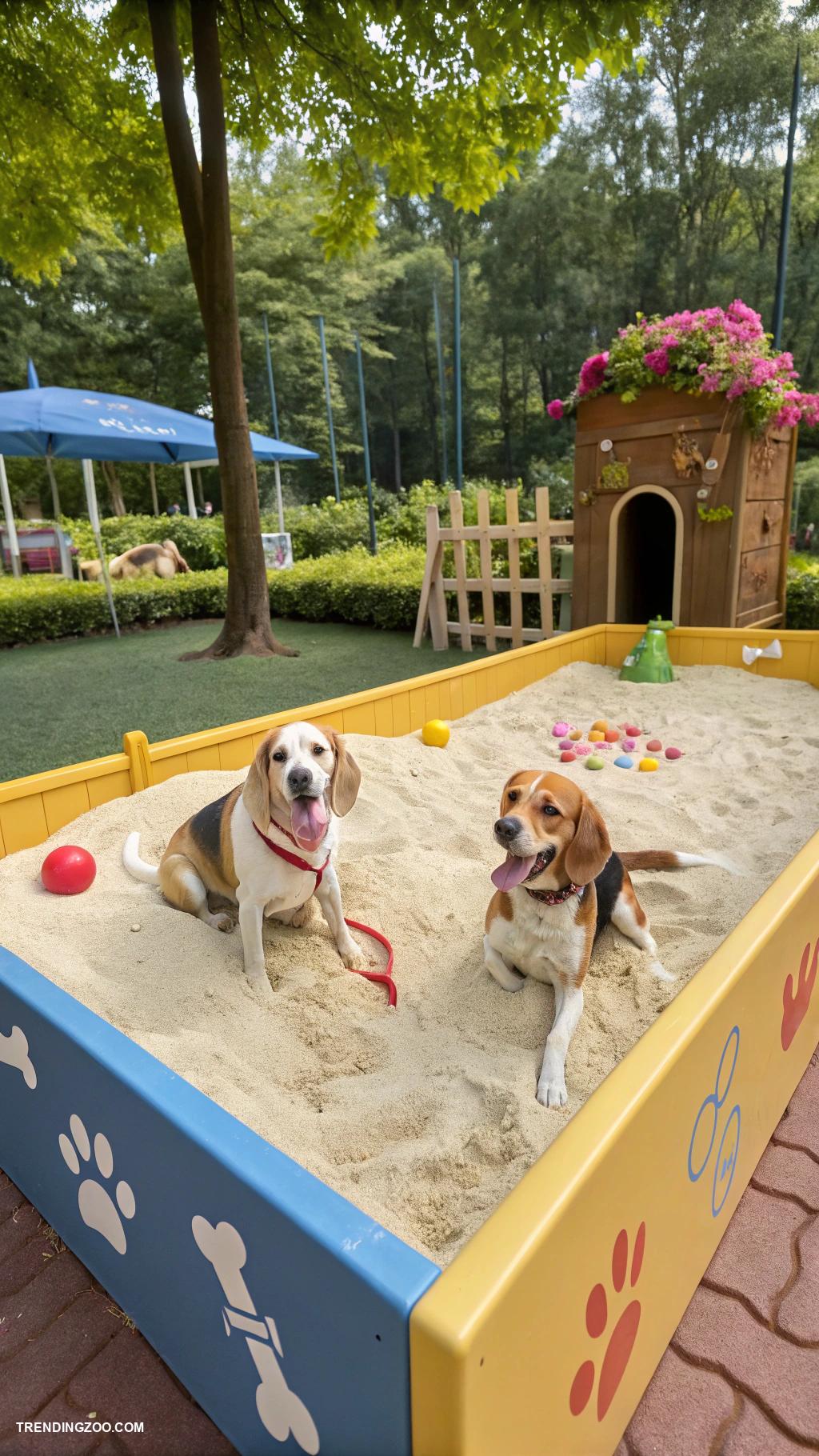 dog playground ideas Dog friendly sandbox for digging adventures